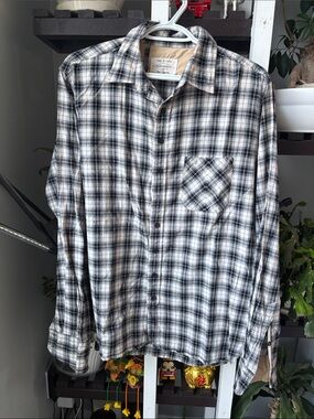 rag & bone Black and White Plaid Button-Down Shirt